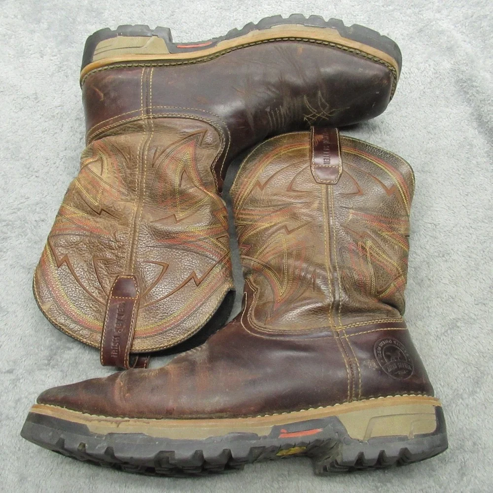 Irish Setter Work Boots Mens 10.5 D EH Marshall Rugged Western‎ Red Wing Pull On